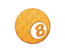 Billiard Pool Sports Symbol Potato Chips Icon Logo Illustration