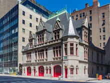 View Of The Historic Firehouse, Engine Company 31. A  Historic Fire Station Located At 87 Lafayette Street In The Civic Center Neighborhood Of Manhattan.