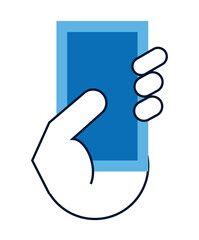 Sticker - hand with smartphone