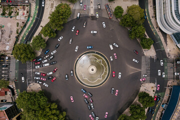 Wall Mural - Aerial photo of Reforma street in Mexico City