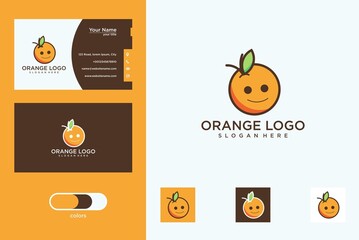 Wall Mural - orange logo design template