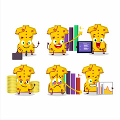 Poster - Yellow clothing of chinese woman character designs as a trader investment mascot