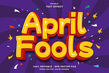 April Fools Lettering 3D Editable Text Effect