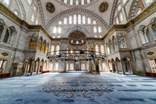 Interior Of The Nuruosmaniye Mosque, Istanbul, Turkey