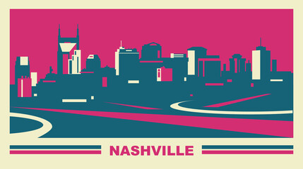 Fototapete - Nashville skyline