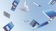 © yhhh - 3d illustration of blue books.