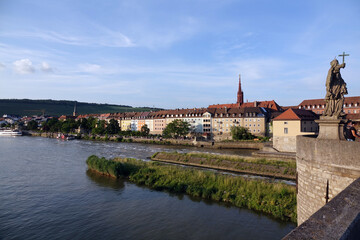 Canvas Print - Mainufer in Würzburg