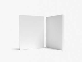 Wall Mural - Two blank book cover mockups. Realistic mockups book with shadows on grey background. US letter size standard	
