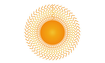 Poster - Sun icon. Yellow sun star icon. Summer, Sunlight, Nature, Sky. Vector illustration isolated design