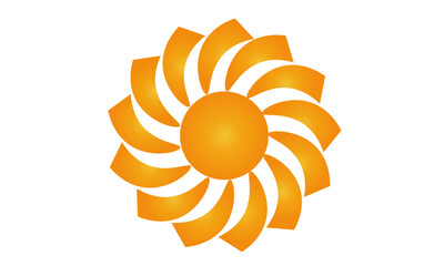 Sticker - Sun icon. Yellow sun star icon. Summer, Sunlight, Nature, Sky. Vector illustration isolated design