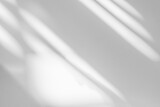 Gray window shadow and light blur abstract background on white wall, shadow overlay effect