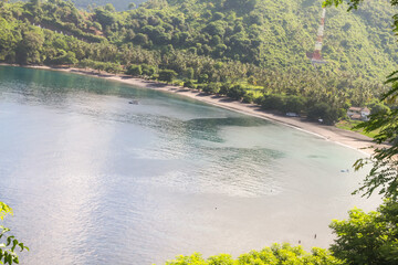 Wall Mural - Malimbu Beach is an important tourist attraction in Lombok, West Nusa Tenggara, Indonesia. Located in the village of Malacca, Pemenang sub-district, North Lombok regency. Known for its calm beaches.