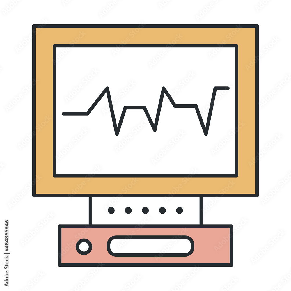 ekg monitor icon from dentist collection. Thin outline ekg monitor ...
