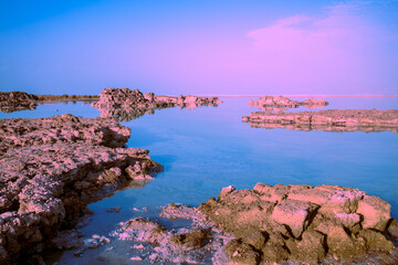 Fototapete - Dead Sea shore. Ein Bokek, Israel