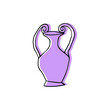 vector doodle ancient Greek vases or pottery on white background
