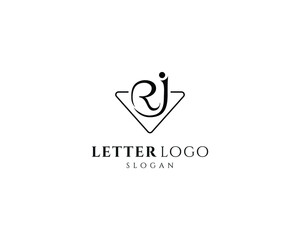 Wall Mural - Abstract RJ letter logo-RJ vector logo design