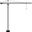 Tower crane silhouette, Elevating Construction Crane 