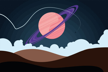 Sticker - saturn planet universe