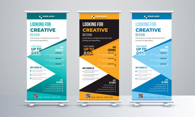 Wall Mural - abstract roll up display standee banner
