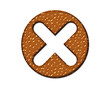 X No Rejection symbol Cookies chocolate icon logo illustration