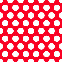 Red And White Polka Dot Texture As Background