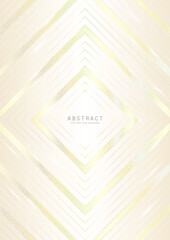 Wall Mural - Vector abstract shiny luxury background in light soft colors with geometric pattern, golden lines, glitter and copy space. A4 premium modern elegant template for notebook cover or blank