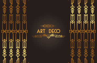 Wall Mural - golden art deco lettering