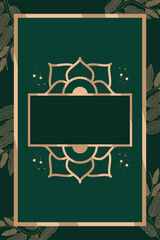 Poster - elegant green card