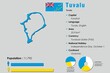 Tuvalu infographic vector illustration complemented with accurate statistical data. Tuvalu country information map board and Tuvalu flat flag