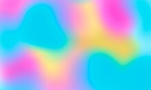 
Blurred Abstract Holographic Gradient Blended Rainbow Colors With  Enhanced Half Tone, Digital Soft Noise And Grain Textures For Trending Lo-Fi Background Pattern