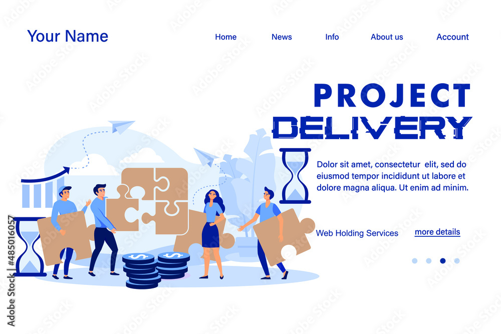 Project delivery illustration Suitable for web landing page, ui, mobile ...