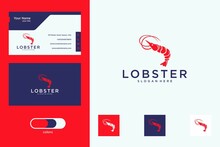 Lobster With Business Card Logo Design Template