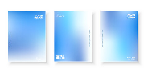 Wall Mural - colorful modern gradient covers blue template design set