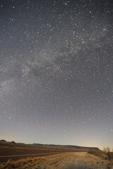 Wall Mural - A beautiful view of a starry sky at evening