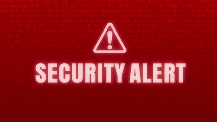 Warning concept animation ( computer virus, hacking etc. ).| Security Alert