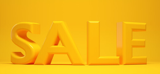 sale percent symbol in front of background - 3D Illustration