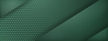 Abstract Background Made Of Slanting Lines And Halftone Dots In Dark Green Colors