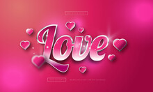 Pink Love Text Effect Editable