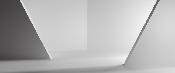Wall Mural - abstract futuristic empty floor and room sci-fi corridor with light for showcase,room,interior,displ
