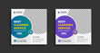 © art_stock - Cleaning service square social media post and web banner design template