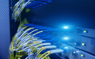 Wall Mural - fiber telecommunication optical swich.