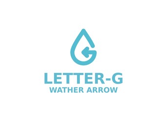 Sticker - Water drop with letter G symbol logo design template.Vector
