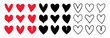 © jus_design - Set of hearts icons. Collection heart. Heart icons. Symbol love. Valentines day. Vector illustration.
