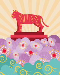 Sticker - chinese new year tiger, related