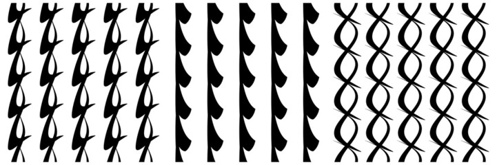 Leinwandbilder - Set of 3 seamless pattern, texture vector