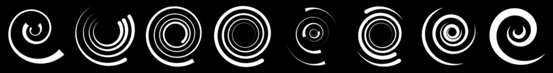 Leinwandbilder - Spiral, swirl, twirl shape. vortex, helix icon, symbol