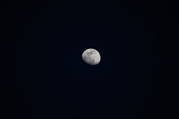 Wall Mural - A beautiful shot of Lunar Eclipse of moon in the dark sky