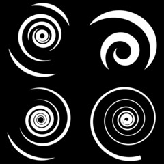 Aufkleber - Spiral, swirl, twirl shape. vortex, helix icon, symbol