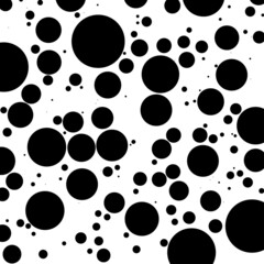 Wall Mural - Random dots, circles. Stipple, stippling background. Halftone polkadots pattern, design element