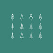 © AUQSTHARY ATH - Set of pines tree logo line art simple icon isolated vector illustration template graphic design. bundle collection of various minimalist shape pine symbol of nature